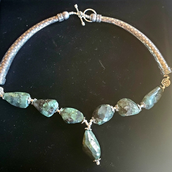 New Unique Labradorite 925 Silver Necklace. - Picture 6 of 16